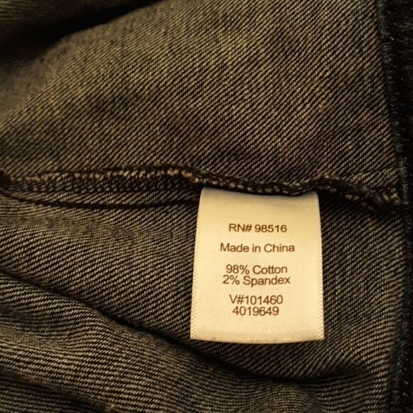 Coldwater Creek dark blue jean snap jacket - Picture 7 of 8